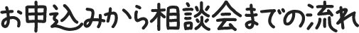 お申し込みから相談会までの流れ